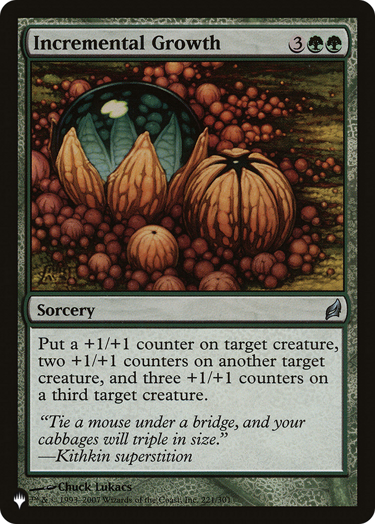 Image of Incremental Growth (LIST-LRW-221) - The List