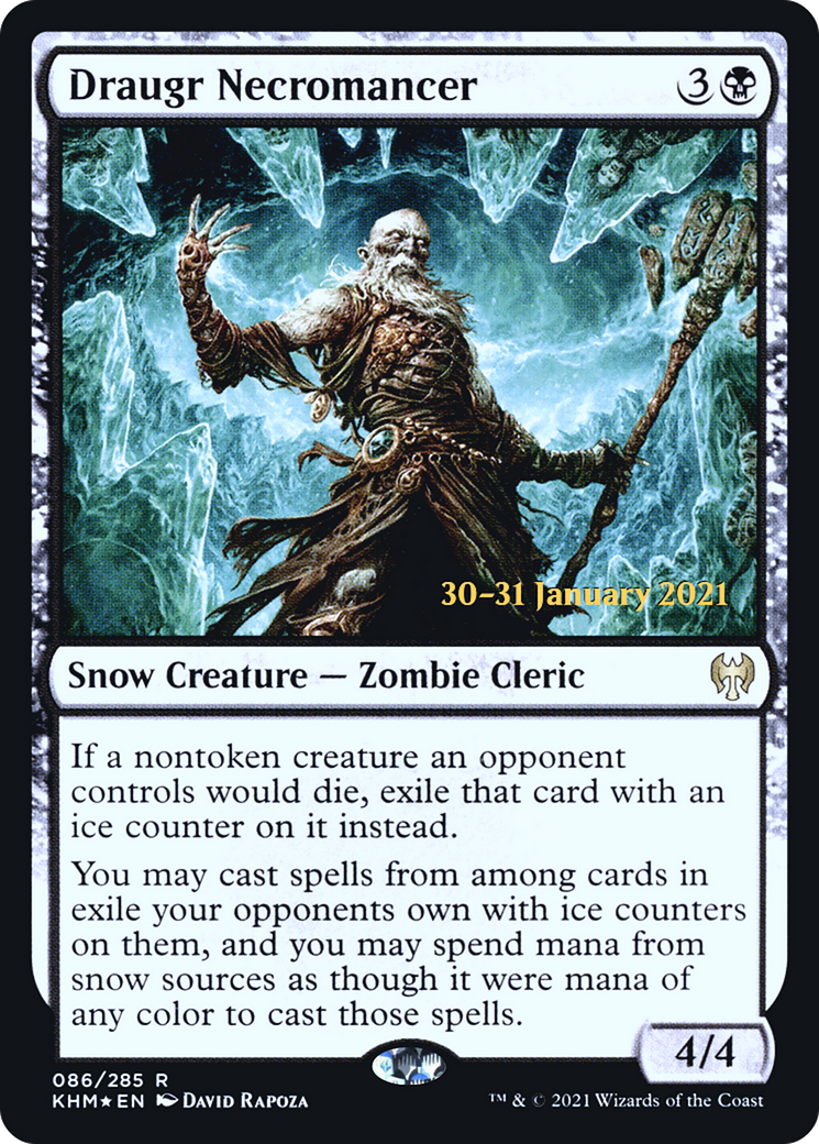 Image of Draugr Necromancer (PRE-86S) - Kaldheim Promos: (snow) Foil