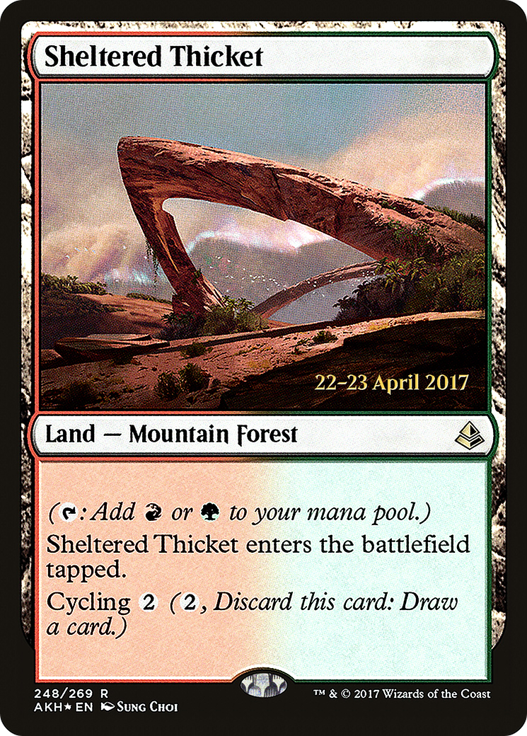 Image of Sheltered Thicket (PRE-248S) - Amonkhet Promos Foil