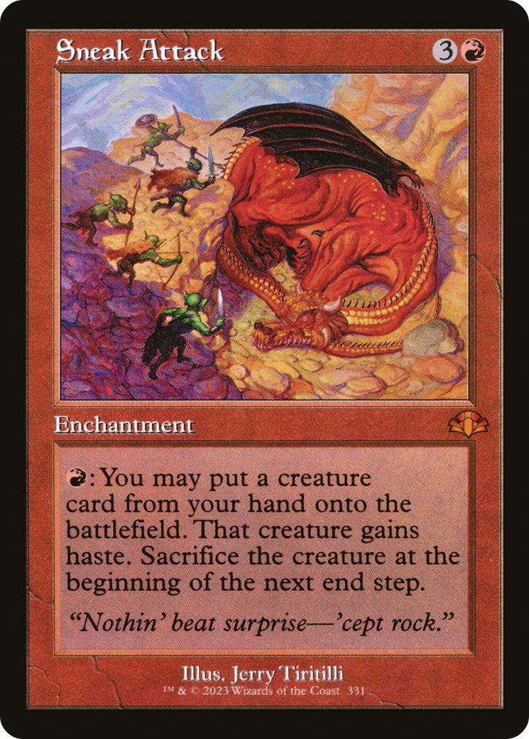 Image of Sneak Attack (Retro Frame) (DMR-331) - Dominaria Remastered Foil