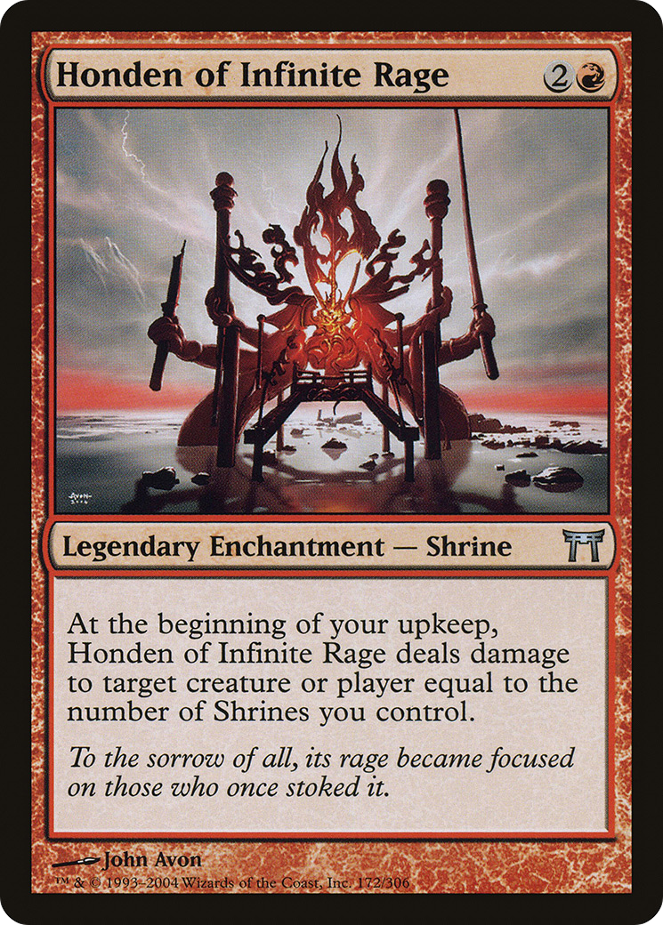 Image of Honden of Infinite Rage (CHK-172) - Champions of Kamigawa