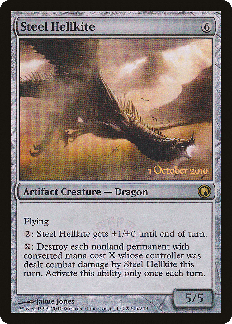Image of Steel Hellkite (LARP-205) - Scars of Mirrodin Promos Foil