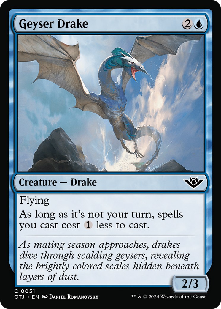 Image of Geyser Drake (OTJ-051) - Outlaws of Thunder Junction Foil