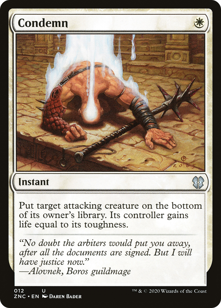 Image of Condemn (ZNC-012) - Zendikar Rising Commander