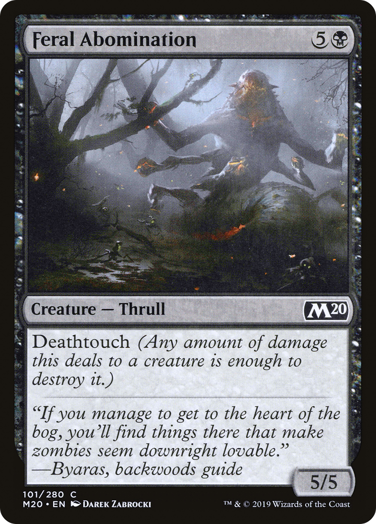 Image of Feral Abomination (M20-101) - Core Set 2020