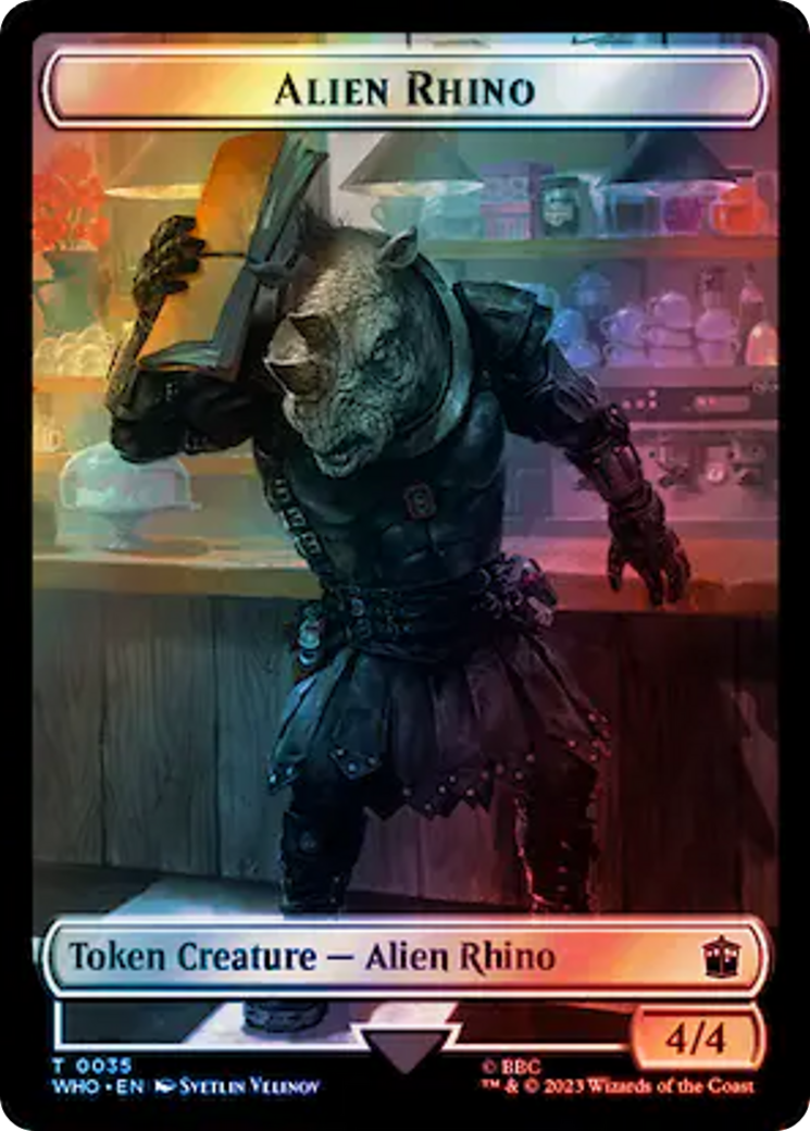 Image of Alien Rhino (TWHO-035) - Doctor Who Tokens Foil