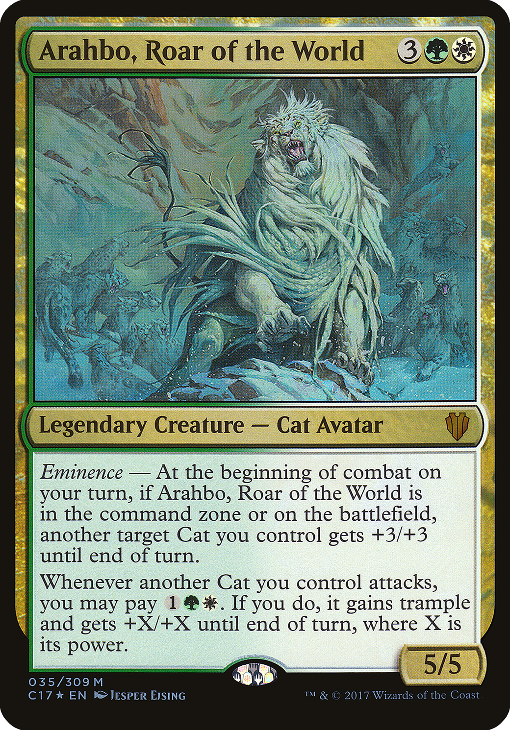 Image of Arahbo, Roar of the World (Commander 2017) (OVER-035) - Commander 2017 Oversized Foil