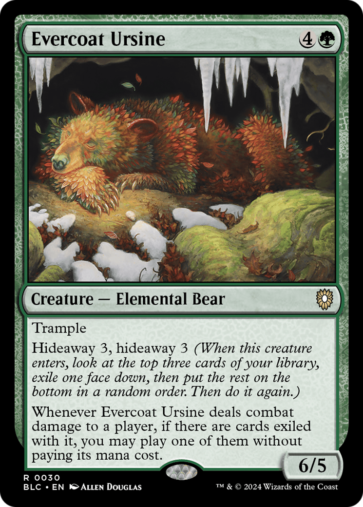 Image of Evercoat Ursine (BLC-030) - Bloomburrow Commander