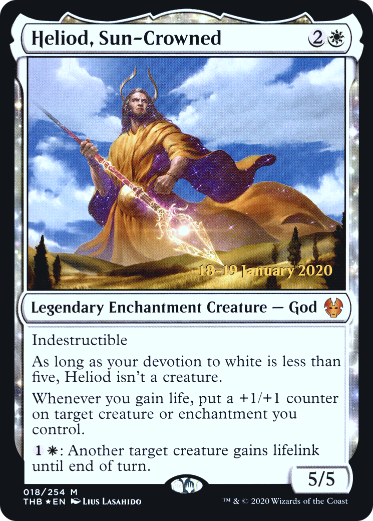 Image of Heliod, Sun-Crowned (PRE-018) - Theros Beyond Death Promos: (enchantment) Foil