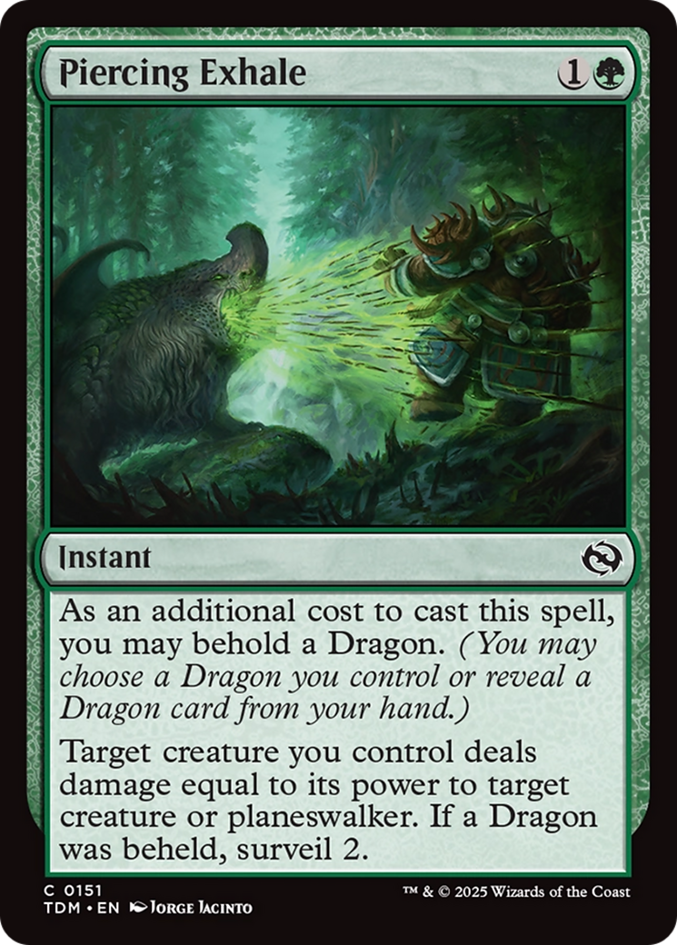 Image of Piercing Exhale (TDM-151) - Tarkir: Dragonstorm