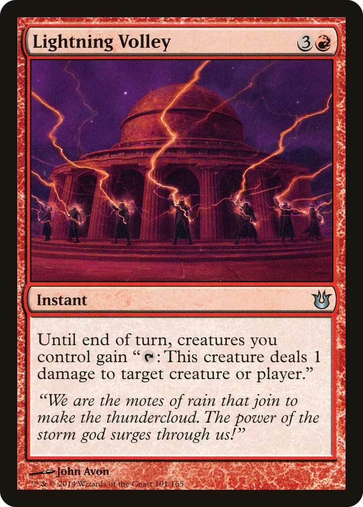 Image of Lightning Volley (BNG-101) - Born of the Gods Foil