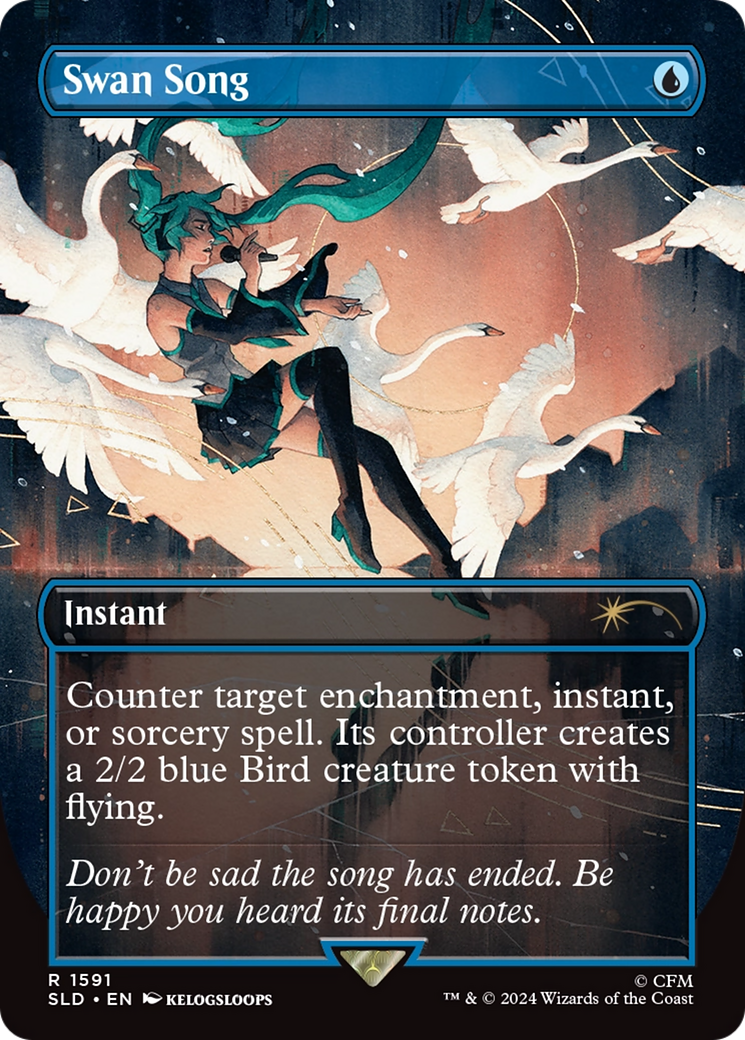 Image of Swan Song (SLD-1591) - Secret Lair Drop (Borderless) Foil