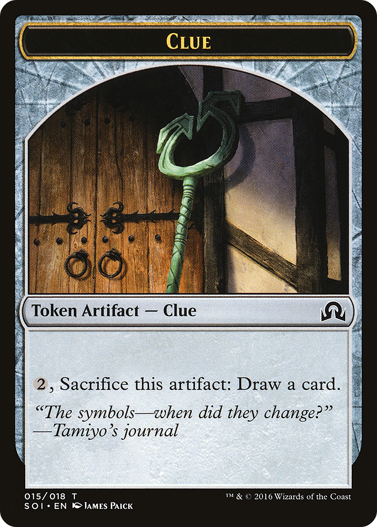 Image of Clue Token (015) (SOI-015) - Shadows over Innistrad Tokens