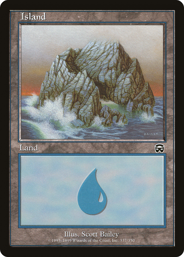 Image of Island (337) (MMQ-337) - Mercadian Masques Foil