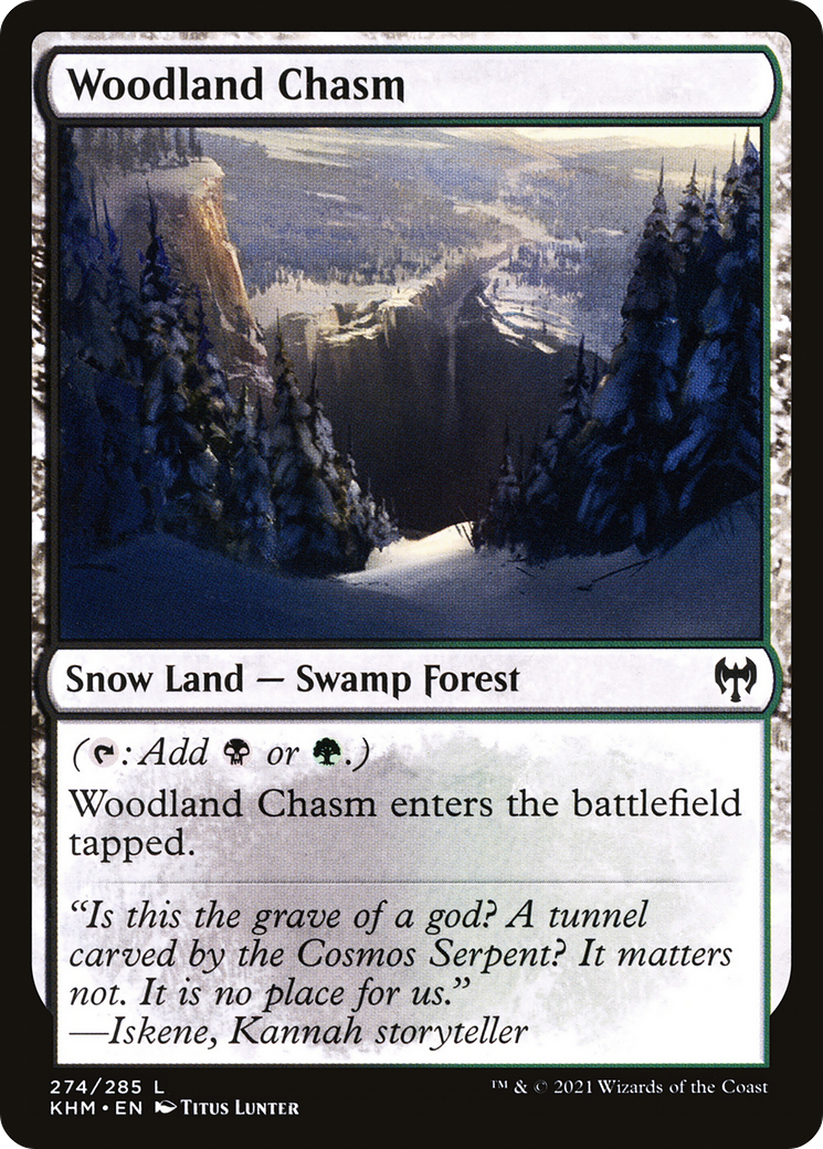 Image of Woodland Chasm (KHM-274) - Kaldheim: (snow) Foil