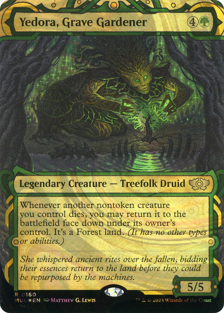 Image of Yedora, Grave Gardener (Halo Foil) (MUL-160) - Multiverse Legends: (Showcase) (Borderless) Foil