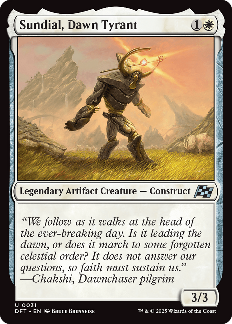 Image of Sundial, Dawn Tyrant (DFT-031) - Aetherdrift Foil