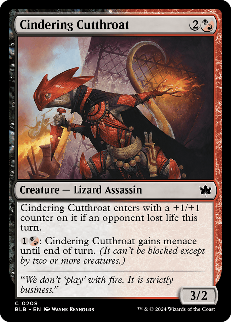 Image of Cindering Cutthroat (BLB-208) - Bloomburrow Foil
