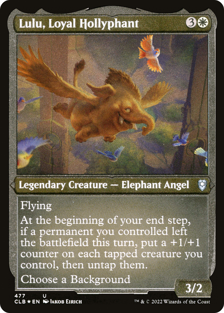 Image of Lulu, Loyal Hollyphant (CLB-477) - Commander Legends: Battle for Baldur's Gate Etched Foil