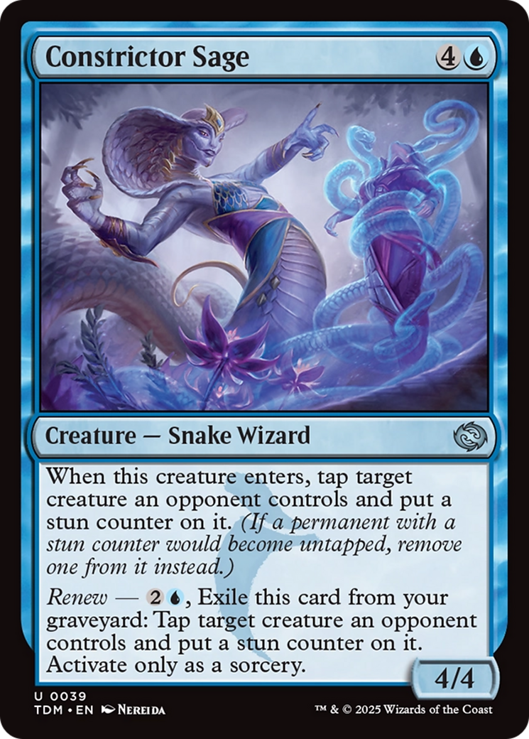 Image of Constrictor Sage (TDM-039) - Tarkir: Dragonstorm Foil