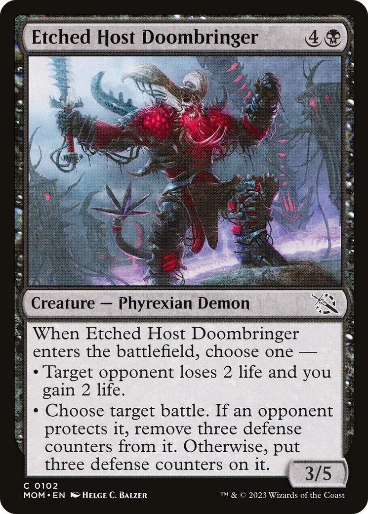 Image of Etched Host Doombringer (MOM-102) - March of the Machine Foil