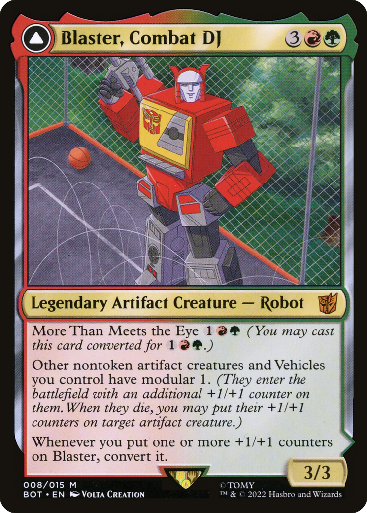 Image of Blaster, Combat DJ (BOT-008) - Transformers: (convertdfc) Foil