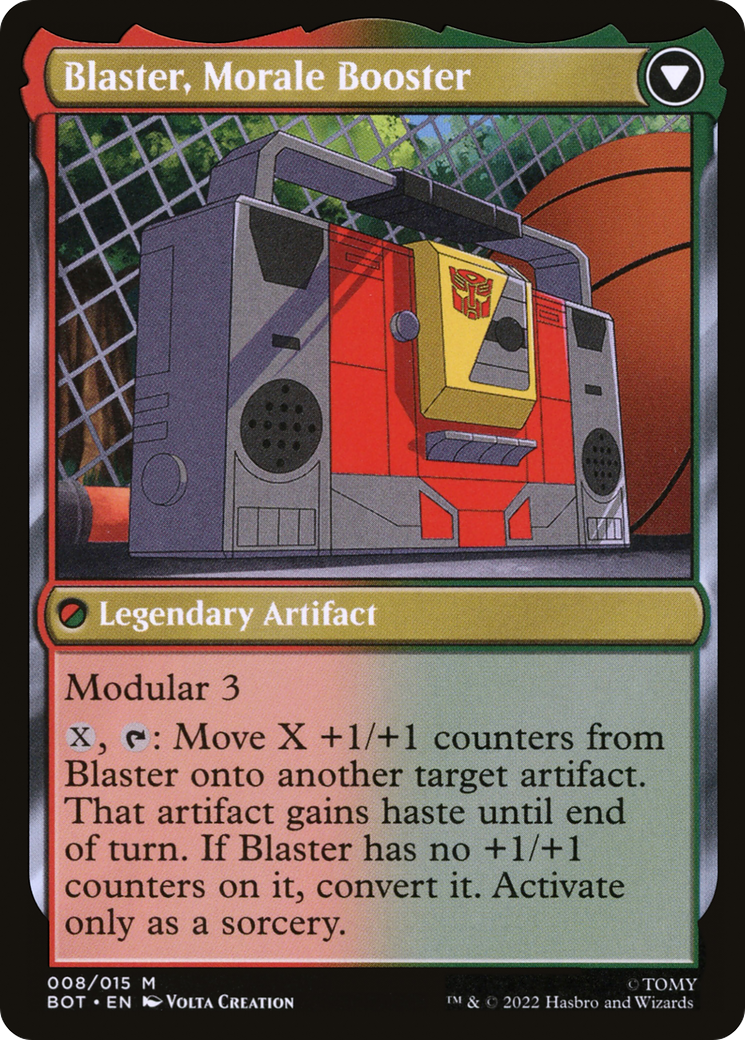 Image of Blaster, Combat DJ (BOT-008) - Transformers: (convertdfc) Foil