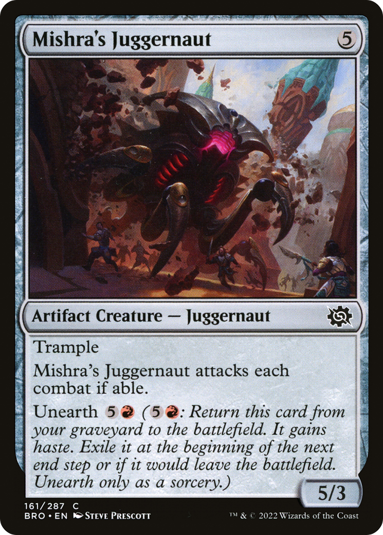 Image of Mishra's Juggernaut (BRO-161) - The Brothers' War Foil