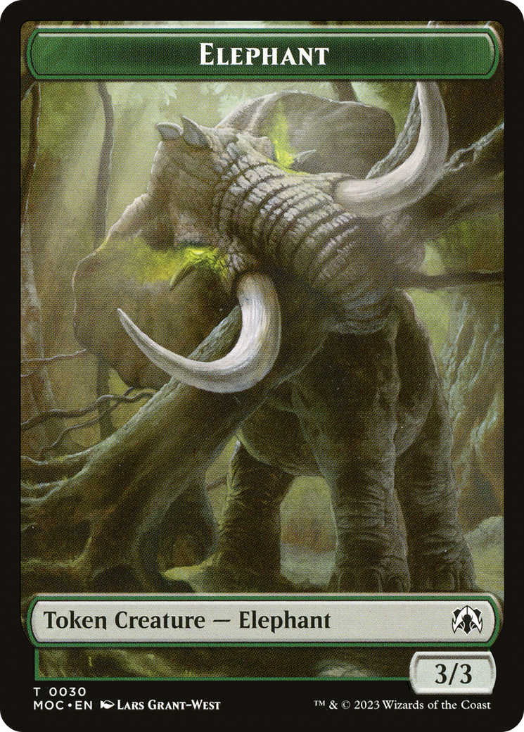 Image of Elephant (TMOC-030) - March of the Machine Commander Tokens