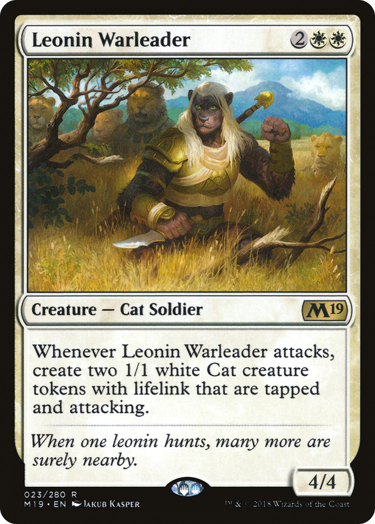 Image of Leonin Warleader (M19-023) - Core Set 2019 Foil