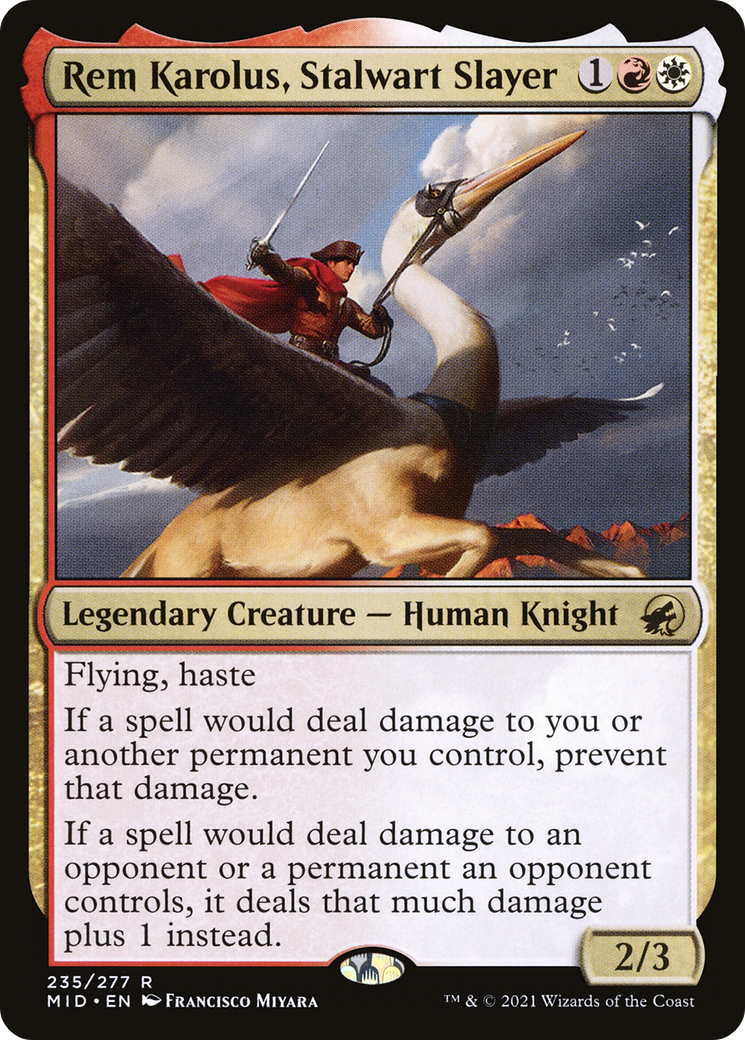 Image of Rem Karolus, Stalwart Slayer (MID-235) - Innistrad: Midnight Hunt Foil