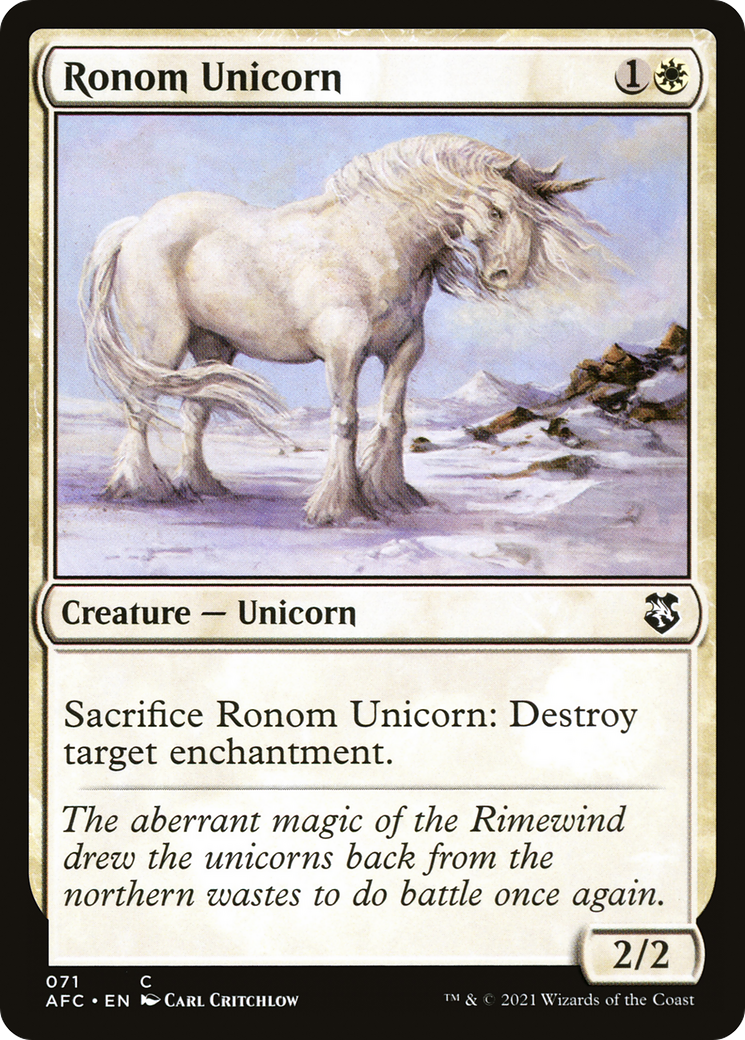 Image of Ronom Unicorn (AFC-071) - Forgotten Realms Commander