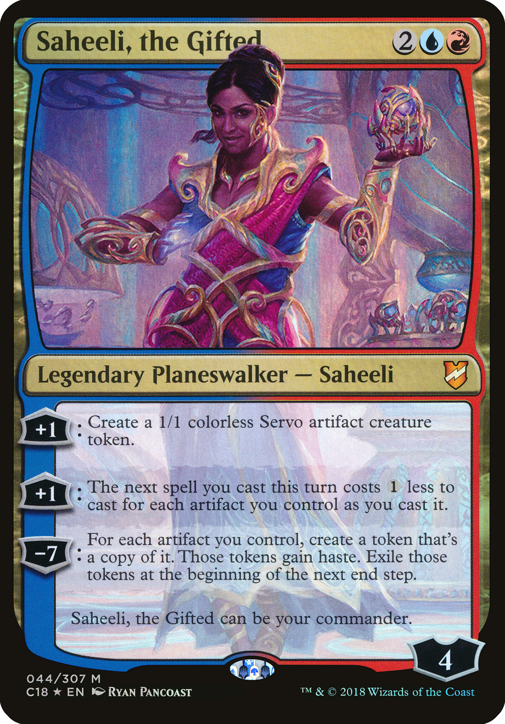 Image of Saheeli, the Gifted (Commander 2018) (OVER-044) - Commander 2018 Oversized Foil