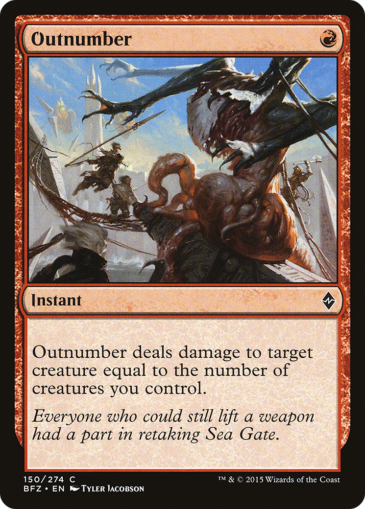 Image of Outnumber (BFZ-150) - Battle for Zendikar Foil