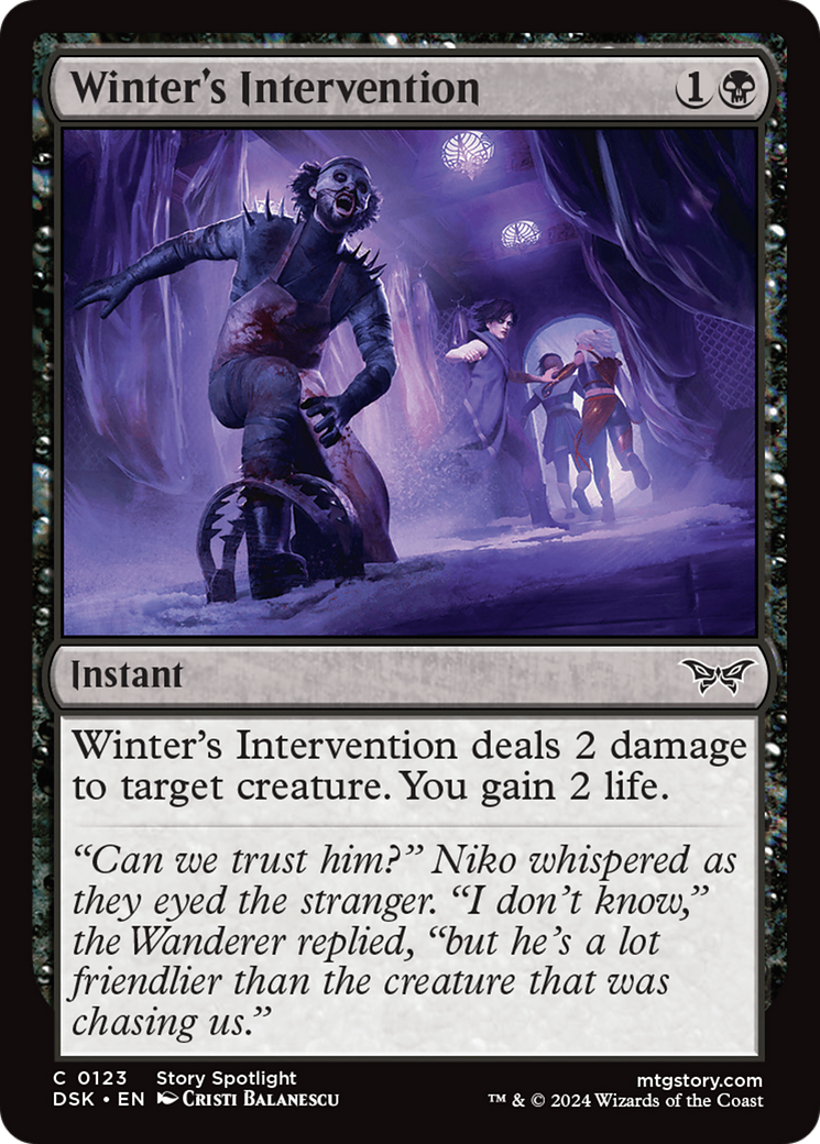 Image of Winter's Intervention (DSK-123) - Duskmourn: House of Horror