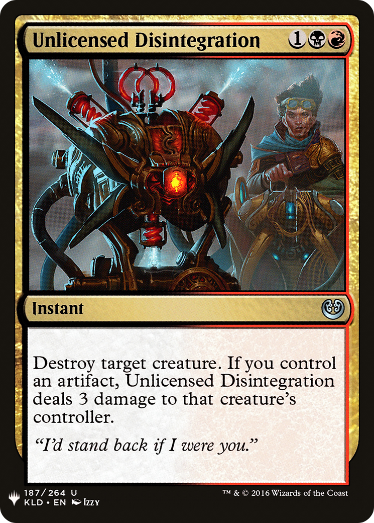 Image of Unlicensed Disintegration (LIST-KLD-187) - The List