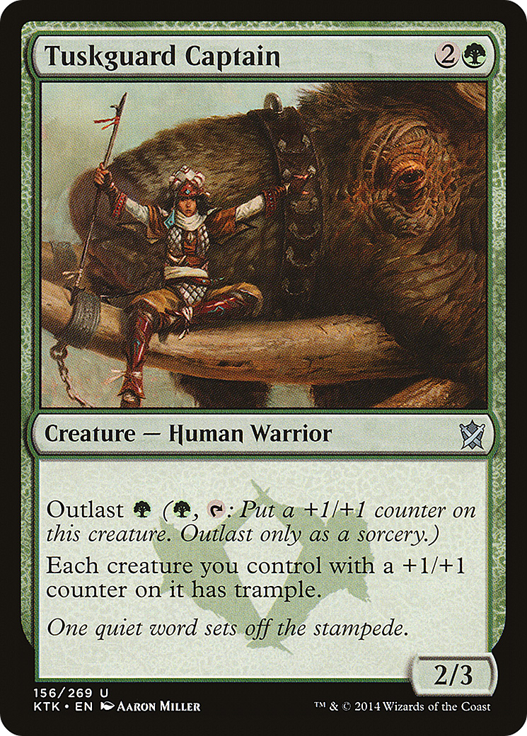 Image of Tuskguard Captain (KTK-156) - Khans of Tarkir Foil