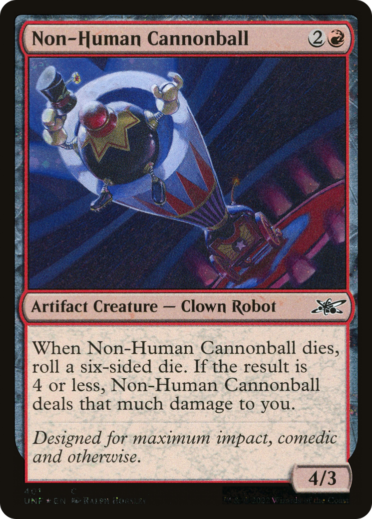 Image of Non-Human Cannonball (Galaxy Foil) (UNF-401) - Unfinity Foil