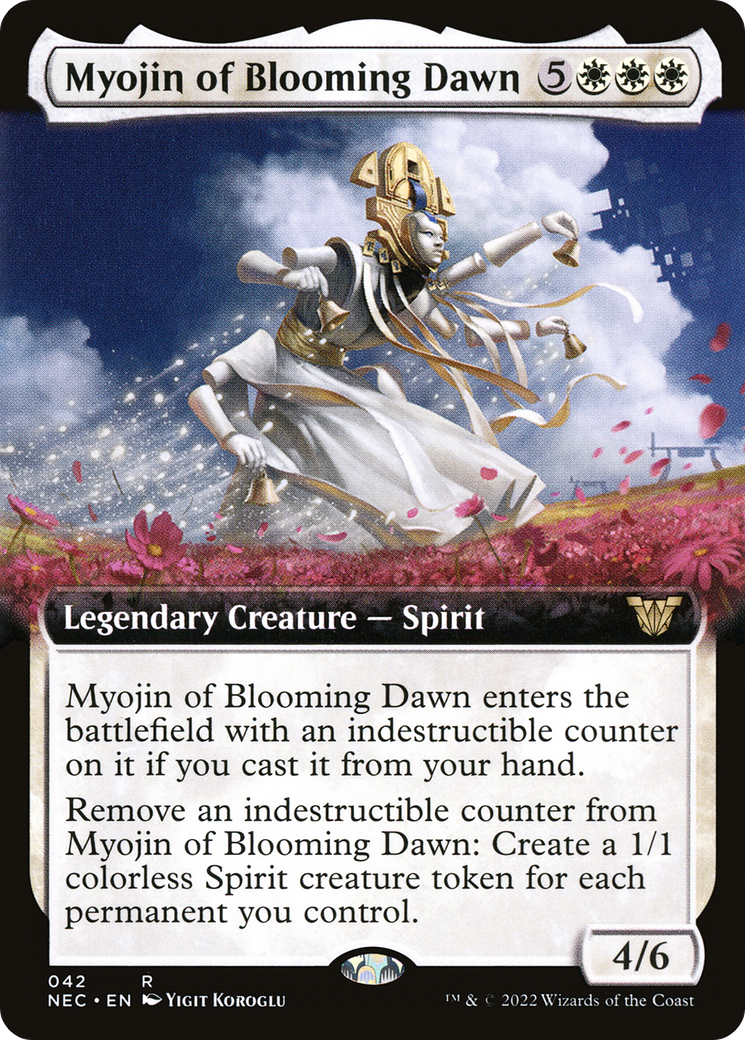 Image of Myojin of Blooming Dawn (Extended Art) (NEC-042) - Neon Dynasty Commander: (Extended Art)