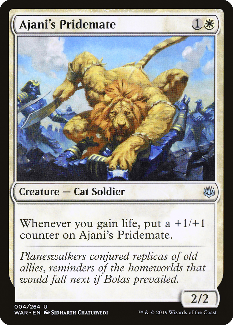 Image of Ajani's Pridemate (WAR-004) - War of the Spark Foil