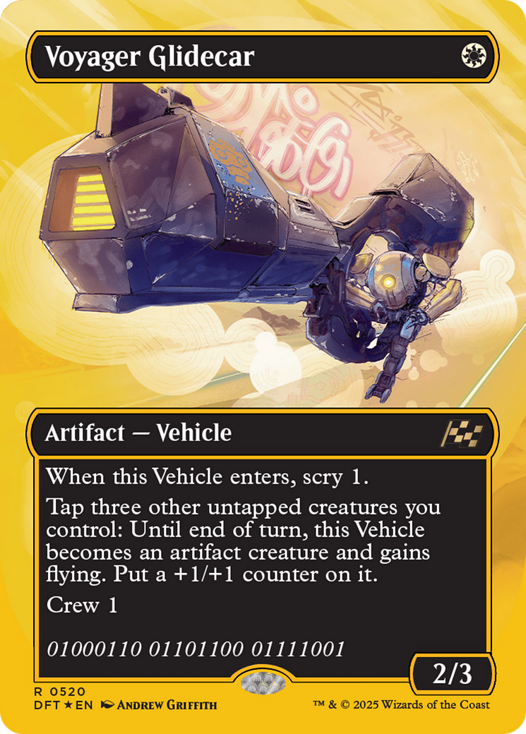 Image of Voyager Glidecar (Borderless) (First-Place Foil) (DFT-520) - Aetherdrift (Borderless) Foil