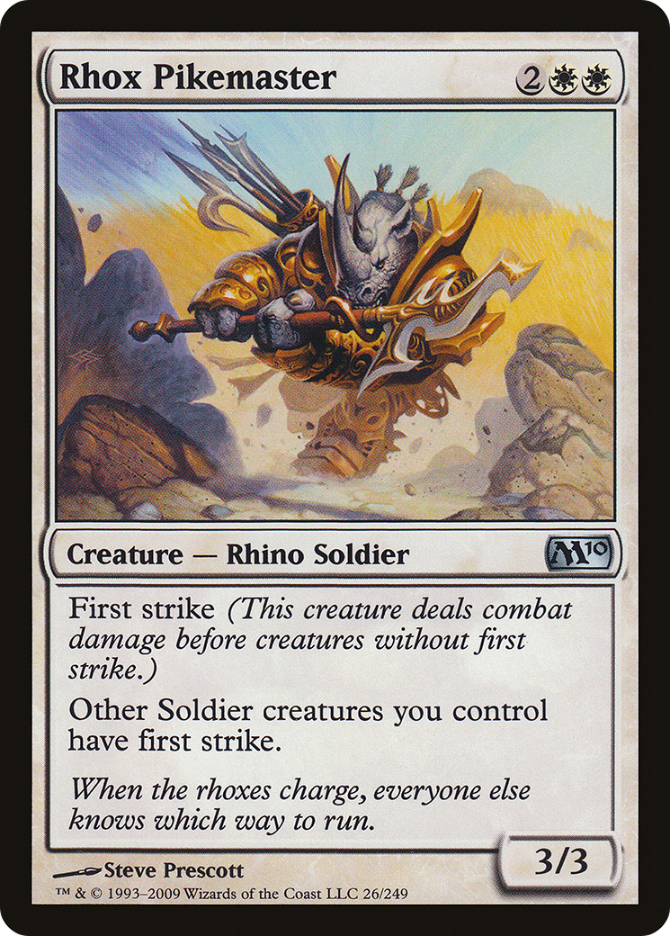 Image of Rhox Pikemaster (M10-026) - Magic 2010 Foil
