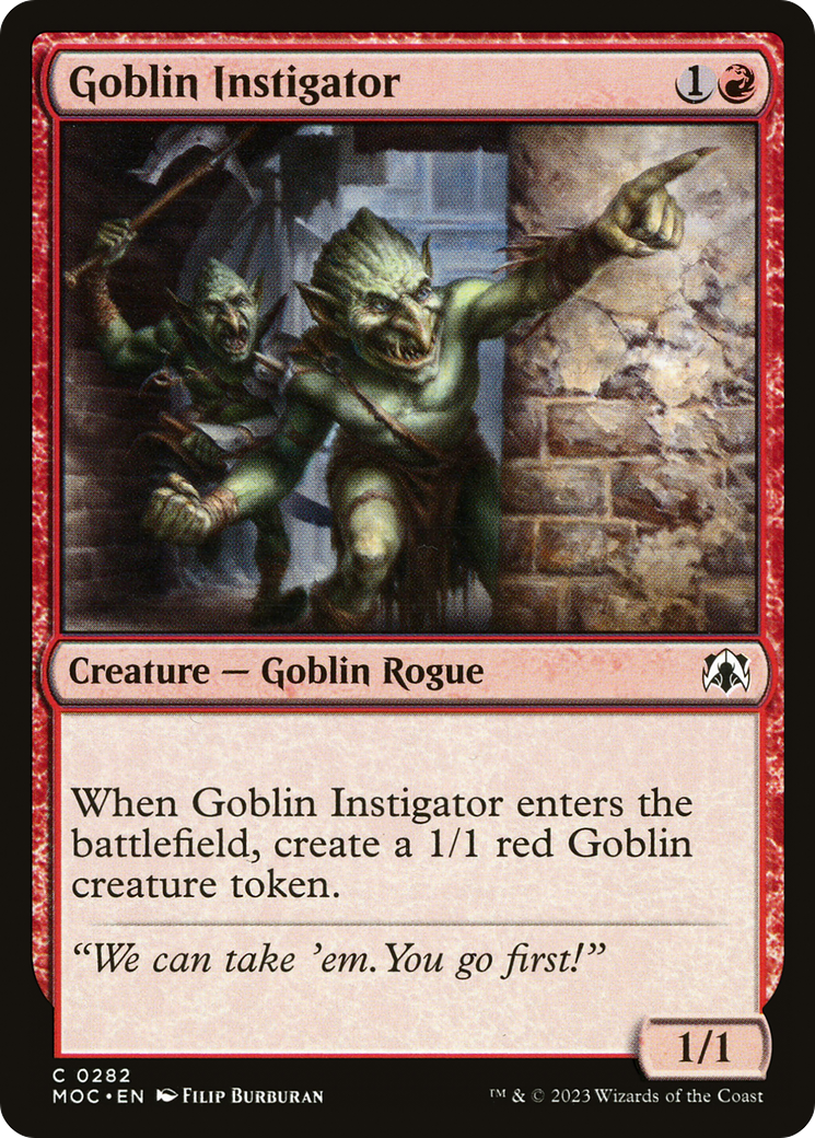 Image of Goblin Instigator (MOC-282) - March of the Machine Commander