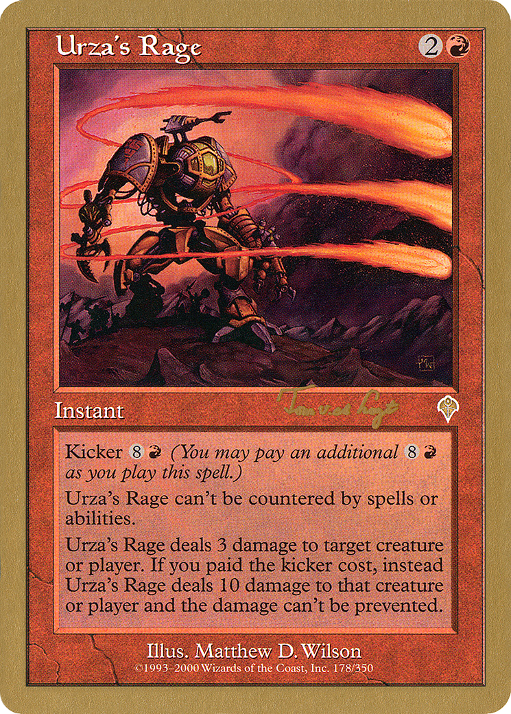 Image of Urza's Rage - 2001 Tom van de Logt (INV) (WCD-) - World Championship Decks 2001