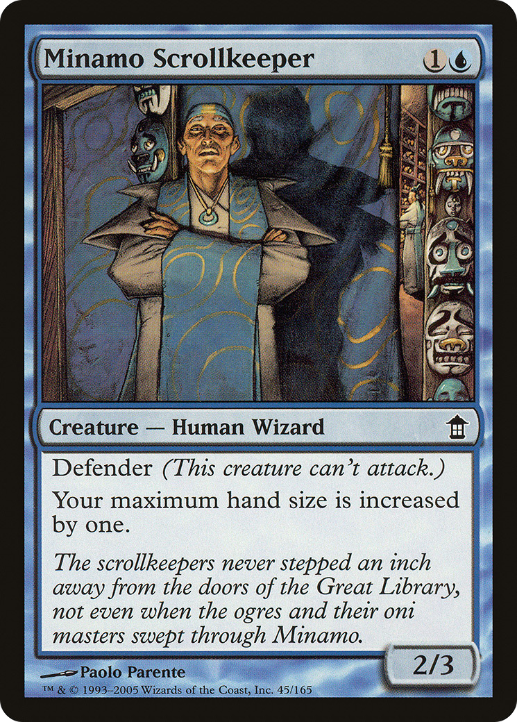 Image of Minamo Scrollkeeper (SOK-045) - Saviors of Kamigawa Foil