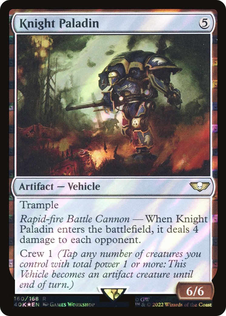 Image of Knight Paladin (Surge Foil) (40K-160) - Warhammer 40,000 Commander Foil