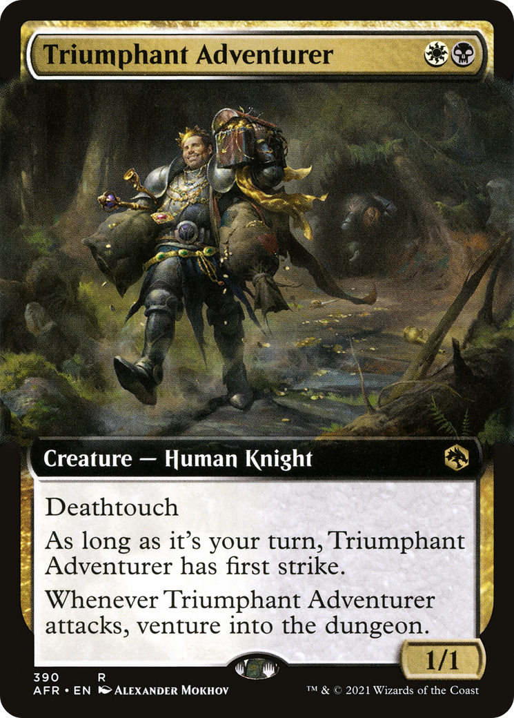 Image of Triumphant Adventurer (Extended Art) (AFR-390) - Adventures in the Forgotten Realms: (Extended Art)