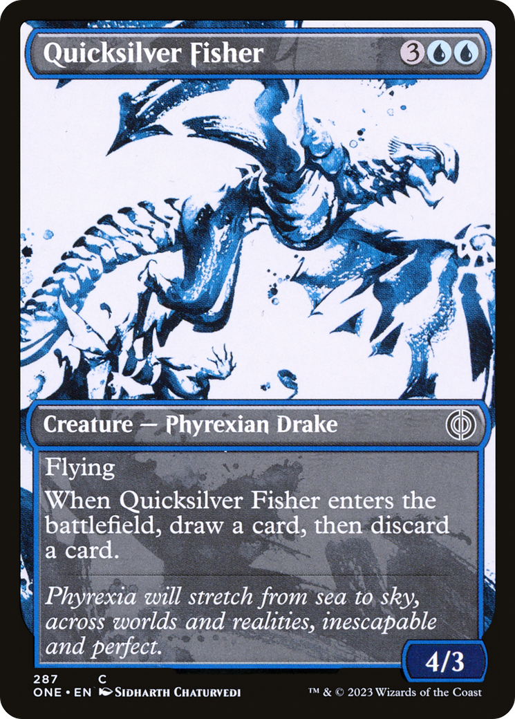 Image of Quicksilver Fisher (Showcase) (ONE-287) - Phyrexia: All Will Be One: (Showcase) Foil