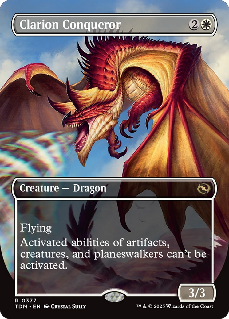 Image of Clarion Conqueror (Borderless) (TDM-377) - Tarkir: Dragonstorm (Borderless)