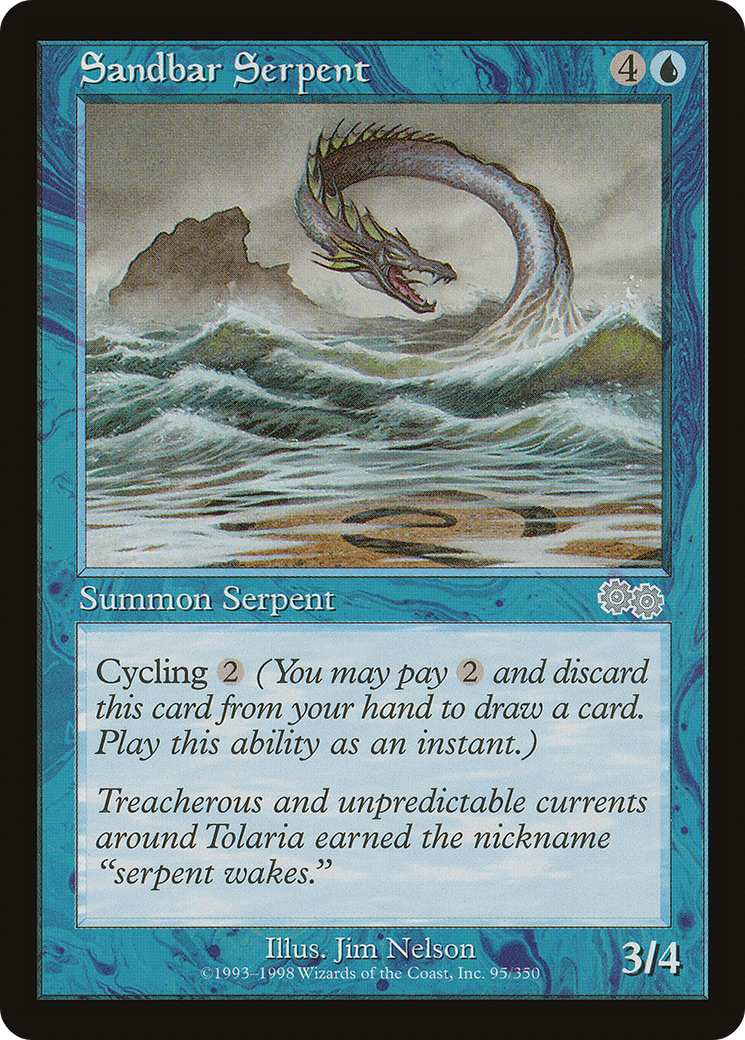 Image of Sandbar Serpent (USG-095) - Urza's Saga